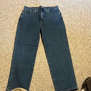 Madewell Women’s  Straight Jeans in Deep Indigo